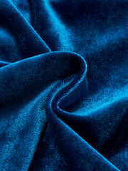 Ruched Velvet Shirt Dress