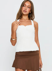 Summer Afternoons Halter Top White