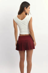 White T-Shirt Short Sleeve V-Neck