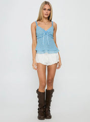 Taini Top Blue Check