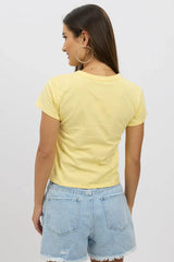 Yellow Graphic Tee Short Sleeve