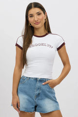 White Graphic Tee Short Sleeve