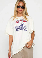 West Coast Style Oversized Top White