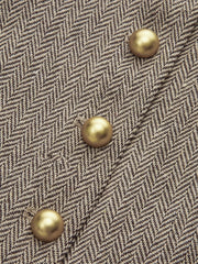 Snap Button Plaid Pleated Mini Dress