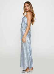 Haley Maxi Dress Blue Jacquard