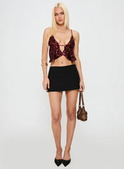 Rosaton Top Dark Red