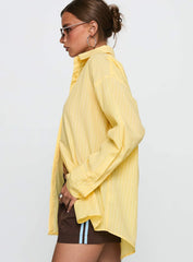 Thousand Miles Oversized Long Sleeve Top Yellow