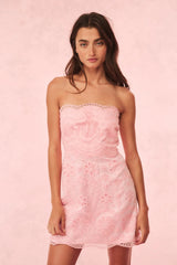 Vailia Organza Eyelet Mini Dress