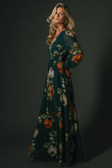 Olivia Maxi Dress | Deep Topaz Floral