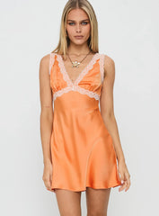 Lillipilly Lace Mini Dress Orange