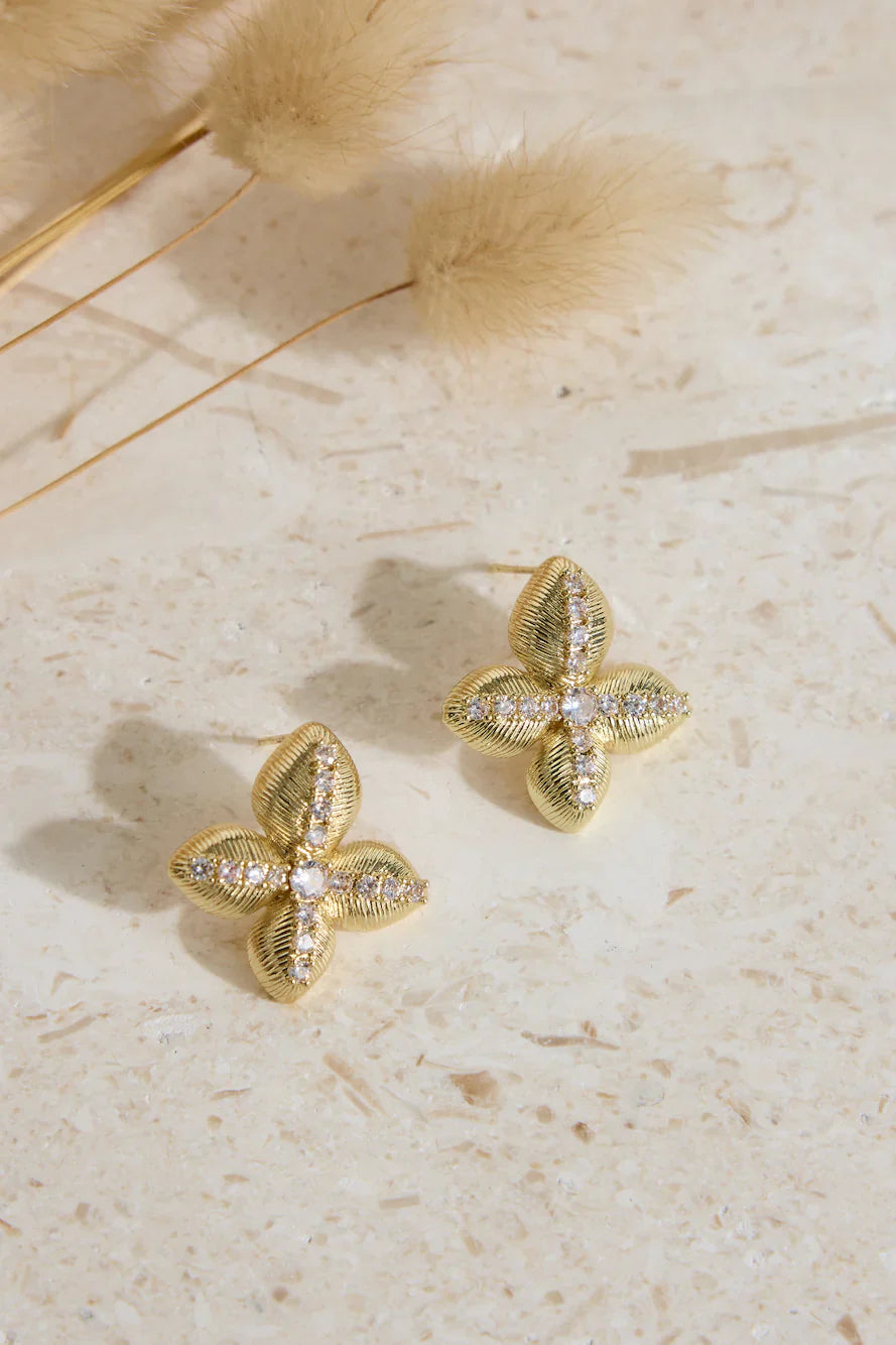 18K Gold Plated Shine Bright Earrings Gold