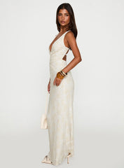 Starcrossed Halter Maxi Dress Cream