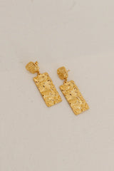 18K Gold Plated Vintage Charm Earrings Gold