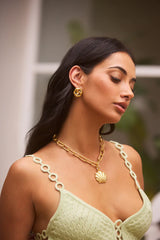 18K Gold plated Holiday Sun Earrings Gold