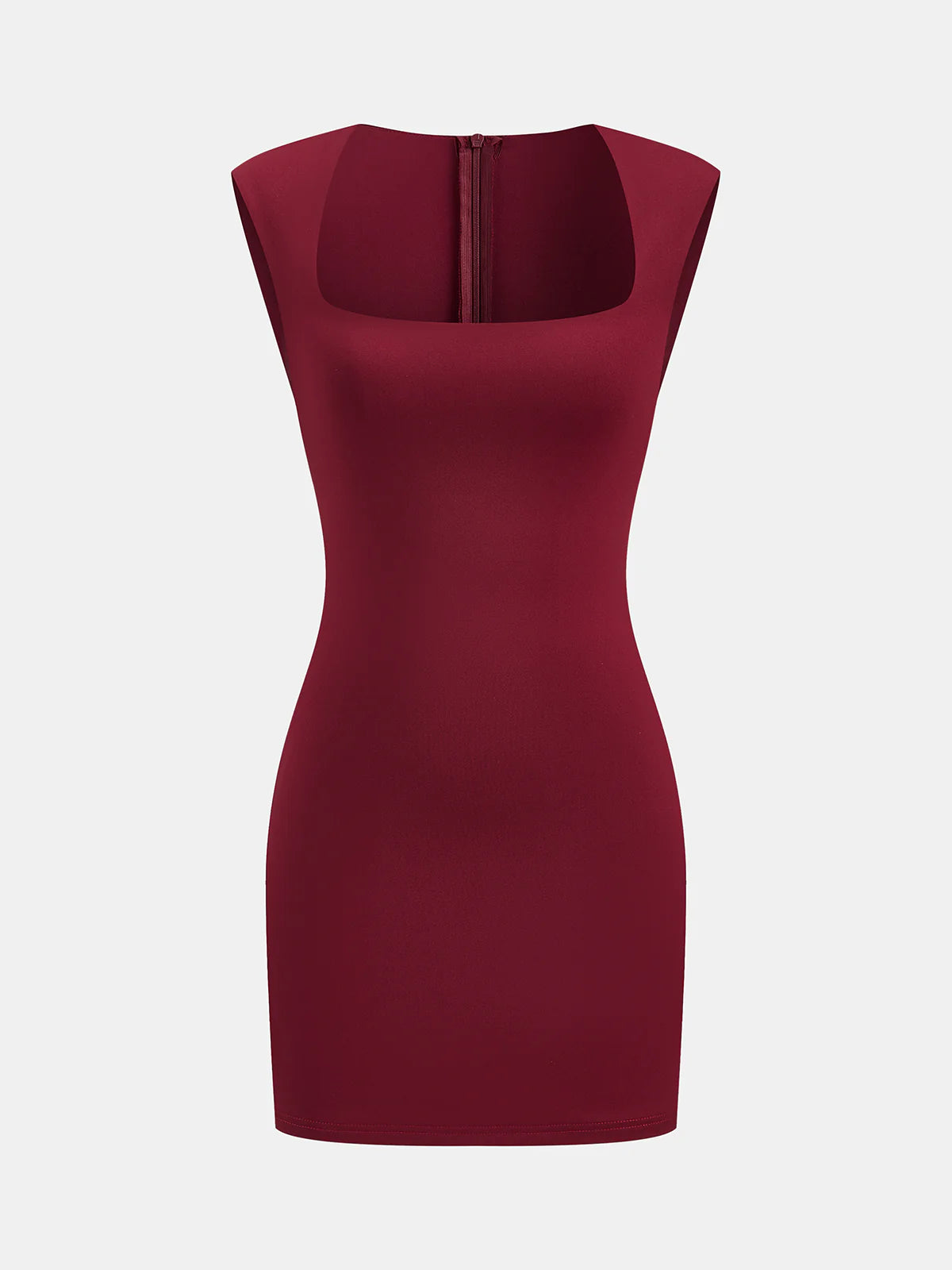 Square-Neck Sleeveless Dress