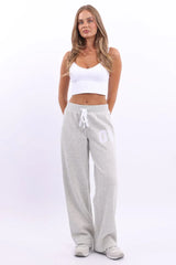 Grey Track Pants Wide Leg