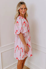 Modern Lines Floral Mini Dress