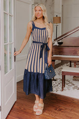 Havana Happy Hour Stripe Midi Dress