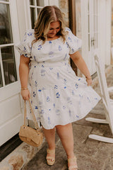 Botanical Moment Embroidered Mini Dress Curves