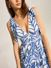 Printed Tiered Mini Dress