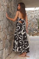 Send A Postcard Maxi Dress Black
