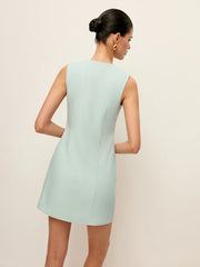 Button Front Dress With Pockets