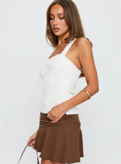 Summer Afternoons Halter Top White