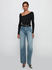 Sacramento Straight Leg Jeans Mid Blue Denim