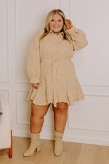 Blissful Smile Eyelet Mini Dress Curves