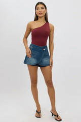 Red Bodysuit One Shoulder