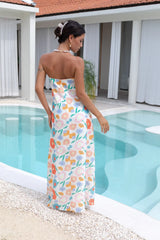 Elior Strapless Maxi Dress Print