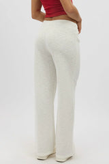 White Wide Leg Pants Low Rise
