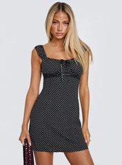 Joseleine Mini Dress Black / Polka