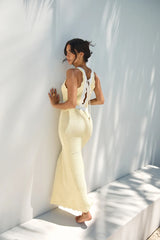 Lisbon Lover Knit Maxi Dress Yellow