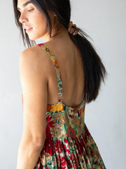 Patti Dress - Gold Vintage Floral