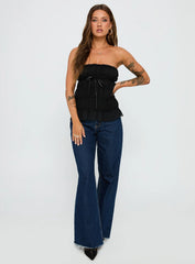 Avelina Strapless Top Black