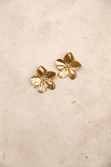 18k Gold Plated Frangipani Earrings Gold