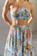 Parisian Escape Bandeau Top Floral