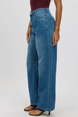 Denim Barrel Jeans Mid Rise