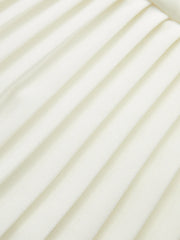 Pleated Hem Mock Neck Mini Dress