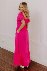 Sweet Serendipity Maxi Dress in Hot Pink
