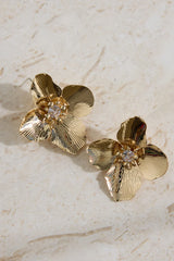 18K Gold Plated Open Heart Earrings Gold