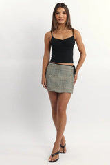 Black Singlet Top Sleeveless Ruched Bust