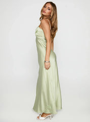 Cyrielle Embroidered Maxi Dress Sage