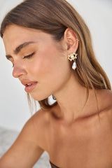 18K Gold Plated Ocean Forest Earrings Gold