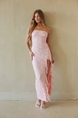 Vivienne Lace Ruffle Maxi Dress