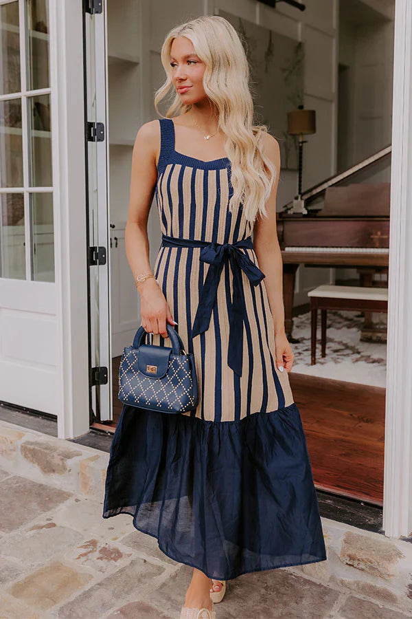Havana Happy Hour Stripe Midi Dress