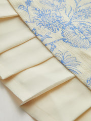 Floral Printed Sleeveless Dress with Pleated Hem