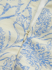 Floral Printed Sleeveless Dress with Pleated Hem