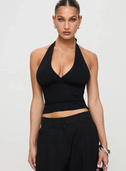 Whimsy Halter Top Black